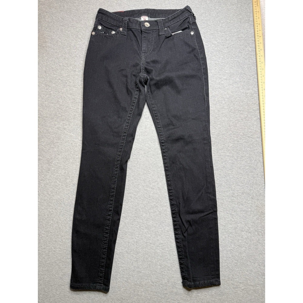 True Religion Womens Skinny Jeans Size 29 Black Mid Rise